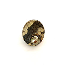 Load image into Gallery viewer, Snakeskin and Pyrite Ring