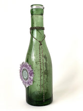 Load image into Gallery viewer, Vintage Green Bottle with Stalactite and Chains