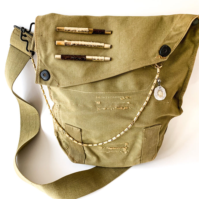 Vintage Army Crossbody Bag