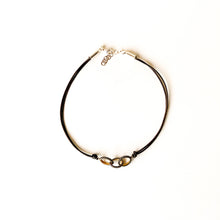 Load image into Gallery viewer, Diamond Links Leather Cord Choker
