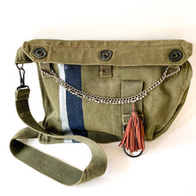 Load image into Gallery viewer, Vintage Army Bag with Tassel