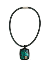 Load image into Gallery viewer, Crisocola and Diamond Necklace
