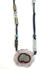 Load image into Gallery viewer, Stalactite Leather Necklace